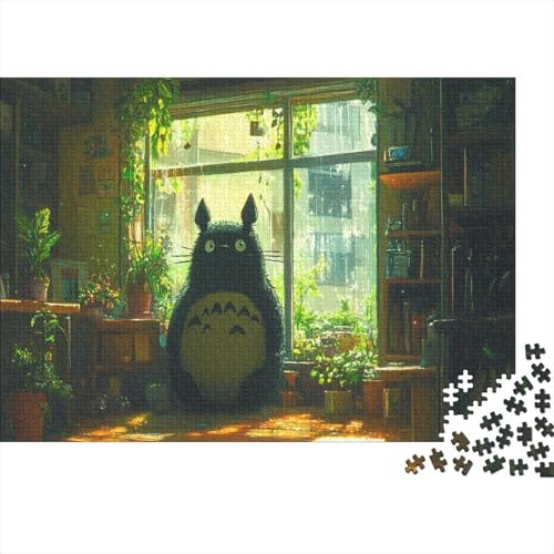 Totoro 1000 Stück Holzpuzzles Kniffel Spaß Für Die Ganze Familie Süße Cartoon Tiere Handgefertigte DIY-Anpassung Puzzle-Geschenk Familiendekorationen 1000pcs (75x50cm) von RTTGKMYPL