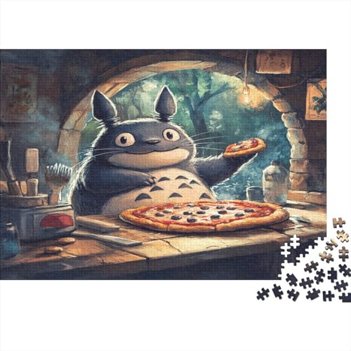 Totoro 1000 Stück Holzpuzzles Kniffel Spaß Für Die Ganze Familie Süße Cartoon Tiere Handgefertigte DIY-Anpassung Weihnachten Geschenke Familie Wanddekoration 1000pcs (75x50cm) von RTTGKMYPL