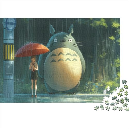 Totoro 1000 Stück Holzpuzzles Kniffel Spaß Für Die Ganze Familie Süße Cartoon Tiere Handgefertigte DIY-Anpassung Weihnachten Geschenke Familiendekorationen 1000pcs (75x50cm) von RTTGKMYPL