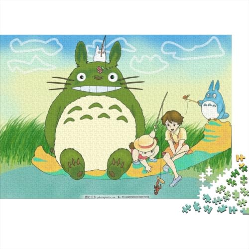 Totoro 1000 Stück Holzpuzzles Puzzlespiele Für Erwachsene Süße Cartoon Tiere Handgefertigte DIY-Anpassung Geburtstag Geschenke Familiendekorationen 1000pcs (75x50cm) von RTTGKMYPL