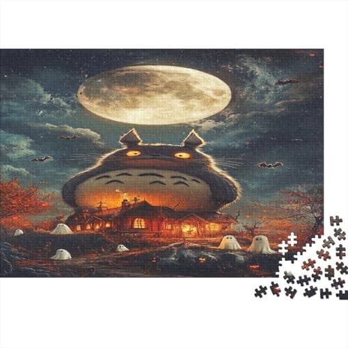 Totoro 1000 Stück Holzpuzzles Puzzlespiele Für Erwachsene Süße Cartoon Tiere Handgefertigte DIY-Anpassung Paar Liebhaber Geschenke Familie Wanddekoration 1000pcs (75x50cm) von RTTGKMYPL