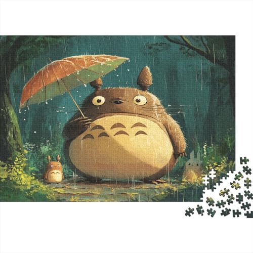 Totoro 1000 Stück Holzpuzzles Puzzlespiele Für Erwachsene Süße Cartoon Tiere Handgefertigte DIY-Anpassung Paar Liebhaber Geschenke Familiendekorationen 1000pcs (75x50cm) von RTTGKMYPL