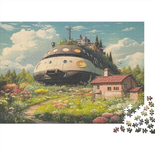 Totoro 1000 Stück Holzpuzzles Puzzlespiele Für Erwachsene Süße Cartoon Tiere Handgefertigte DIY-Anpassung Puzzle-Geschenk Familie Wanddekoration 1000pcs (75x50cm) von RTTGKMYPL