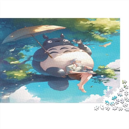 Totoro 1000 Stück Holzpuzzles Puzzlespiele Für Erwachsene Süße Cartoon Tiere Handgefertigte DIY-Anpassung Puzzle-Geschenk Familiendekorationen 1000pcs (75x50cm) von RTTGKMYPL