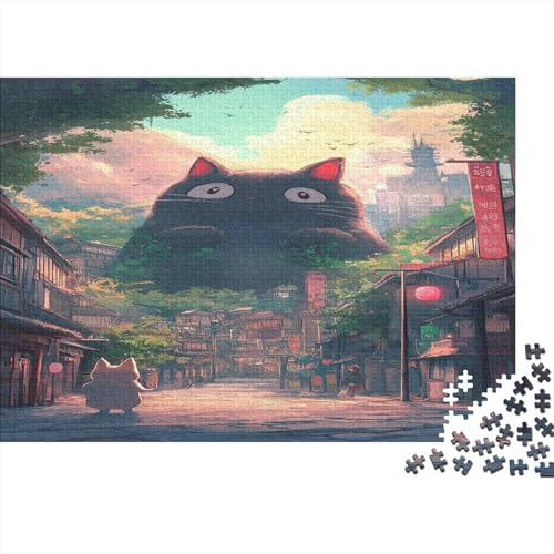 Totoro 1000 Stück Holzpuzzles Puzzlespiele Für Erwachsene Süße Cartoon Tiere Handgefertigte DIY-Anpassung Puzzle-Geschenk Familiendekorationen 1000pcs (75x50cm) von RTTGKMYPL