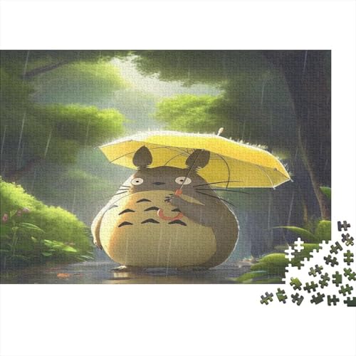 Totoro 1000 Stück Holzpuzzles Stress Abbauen Süße Cartoon Tiere Handgefertigte DIY-Anpassung Paar Liebhaber Geschenke Familie Wanddekoration 1000pcs (75x50cm) von RTTGKMYPL