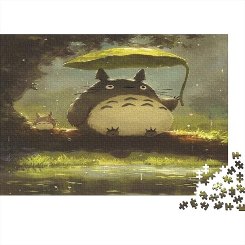 Totoro 1000 Stück Holzpuzzles Stress Abbauen Süße Cartoon Tiere Handgefertigte DIY-Anpassung Paar Liebhaber Geschenke Familiendekorationen 1000pcs (75x50cm) von RTTGKMYPL