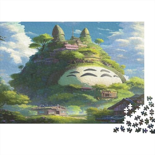 Totoro 300 Stück Holzpuzzles Abbauen Familien Süße Cartoon Tiere Handgefertigte DIY-Anpassung Geburtstag Geschenke Familiendekorationen 300pcs (40x28cm) von RTTGKMYPL