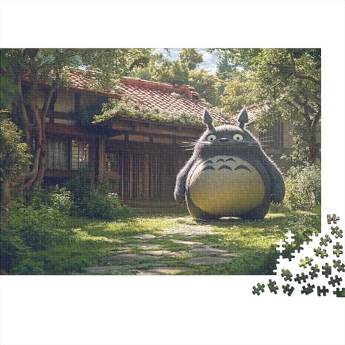 Totoro 300 Stück Holzpuzzles Abbauen Familien Süße Cartoon Tiere Handgefertigte DIY-Anpassung Puzzle-Geschenk Familie Wanddekoration 300pcs (40x28cm) von RTTGKMYPL