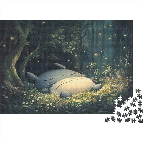 Totoro 300 Stück Holzpuzzles Abbauen Familien Süße Cartoon Tiere Handgefertigte DIY-Anpassung Puzzle-Geschenk Familiendekorationen 300pcs (40x28cm) von RTTGKMYPL