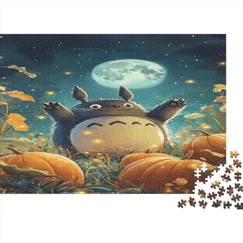 Totoro 300 Stück Holzpuzzles Familien-Puzzlespiel Süße Cartoon Tiere Handgefertigte DIY-Anpassung Geburtstag Geschenke Familie Wanddekoration 300pcs (40x28cm) von RTTGKMYPL