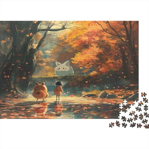 Totoro 300 Stück Holzpuzzles Familien-Puzzlespiel Süße Cartoon Tiere Handgefertigte DIY-Anpassung Geburtstag Geschenke Familiendekorationen 300pcs (40x28cm) von RTTGKMYPL