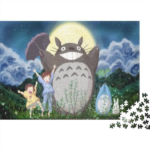 Totoro 300 Stück Holzpuzzles Generation Als Herausforderndes Süße Cartoon Tiere Handgefertigte DIY-Anpassung Geburtstag Geschenke Familie Wanddekoration 300pcs (40x28cm) von RTTGKMYPL