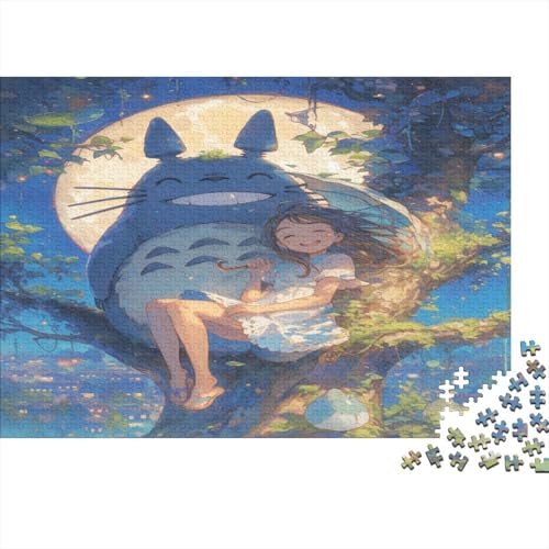 Totoro 300 Stück Holzpuzzles Generation Als Herausforderndes Süße Cartoon Tiere Handgefertigte DIY-Anpassung Weihnachten Geschenke Familie Wanddekoration 300pcs (40x28cm) von RTTGKMYPL