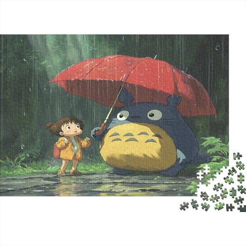 Totoro 300 Stück Holzpuzzles Generation Als Herausforderndes Süße Cartoon Tiere Handgefertigte DIY-Anpassung Weihnachten Geschenke Familie Wanddekoration 300pcs (40x28cm) von RTTGKMYPL