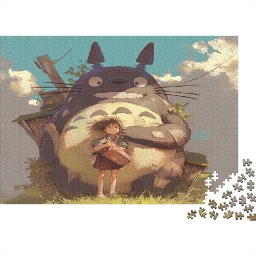 Totoro 300 Stück Holzpuzzles Generation Als Herausforderndes Süße Cartoon Tiere Handgefertigte DIY-Anpassung Weihnachten Geschenke Familiendekorationen 300pcs (40x28cm) von RTTGKMYPL