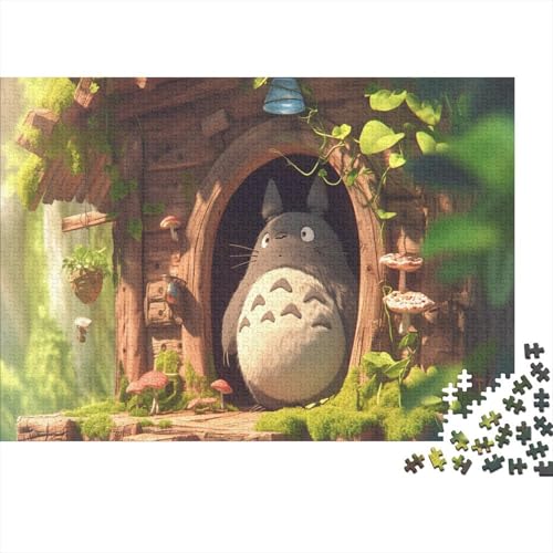 Totoro 300 Stück Holzpuzzles Geschicklichkeitsspiel Für Die Ganze Familie Süße Cartoon Tiere Handgefertigte DIY-Anpassung Geburtstag Geschenke Familie Wanddekoration 300pcs (40x28cm) von RTTGKMYPL