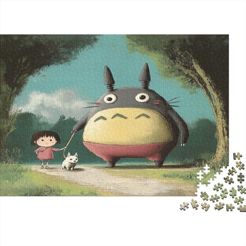 Totoro 300 Stück Holzpuzzles Geschicklichkeitsspiel Für Die Ganze Familie Süße Cartoon Tiere Handgefertigte DIY-Anpassung Puzzle-Geschenk Familiendekorationen 300pcs (40x28cm) von RTTGKMYPL