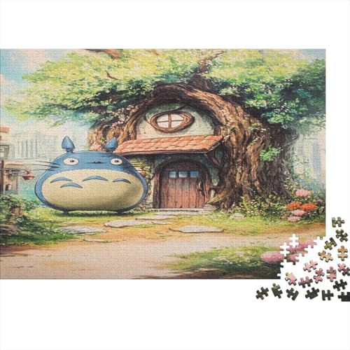 Totoro 300 Stück Holzpuzzles Kniffel Spaß Für Die Ganze Familie Süße Cartoon Tiere Handgefertigte DIY-Anpassung Geburtstag Geschenke Familie Wanddekoration 300pcs (40x28cm) von RTTGKMYPL