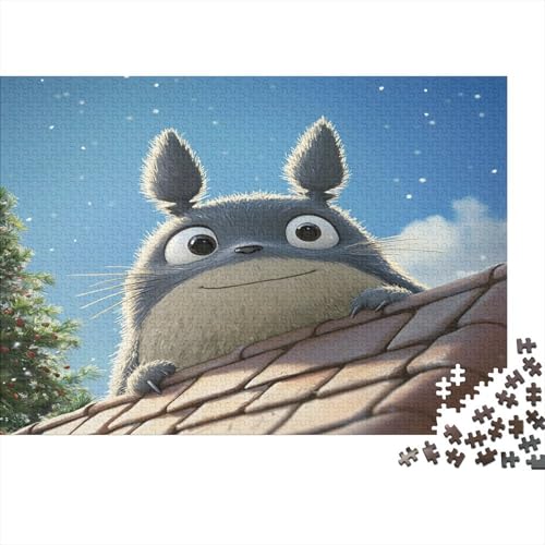 Totoro 300 Stück Holzpuzzles Puzzlespiele Für Erwachsene Süße Cartoon Tiere Handgefertigte DIY-Anpassung Geburtstag Geschenke Familiendekorationen 300pcs (40x28cm) von RTTGKMYPL