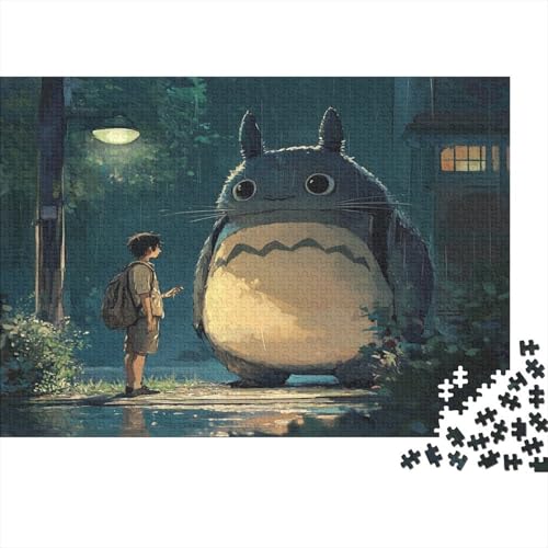 Totoro 300 Stück Holzpuzzles Stress Abbauen Süße Cartoon Tiere Handgefertigte DIY-Anpassung Geburtstag Geschenke Familie Wanddekoration 300pcs (40x28cm) von RTTGKMYPL