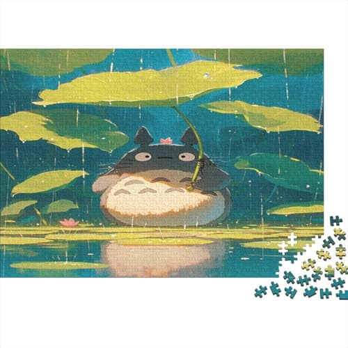 Totoro 300 Stück Holzpuzzles Stress Abbauen Süße Cartoon Tiere Handgefertigte DIY-Anpassung Weihnachten Geschenke Familie Wanddekoration 300pcs (40x28cm) von RTTGKMYPL