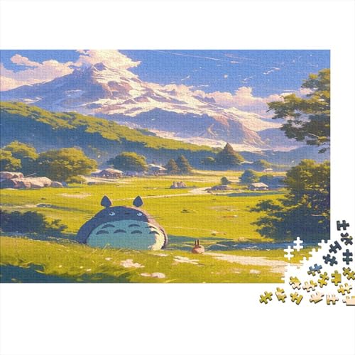 Totoro 500 Stück Holzpuzzles Familien-Puzzlespiel Süße Cartoon Tiere Handgefertigte DIY-Anpassung Geburtstag Geschenke Familiendekorationen 500pcs (52x38cm) von RTTGKMYPL