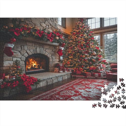 Weihnachtsbaum 500 Stück Holzpuzzles Generation Als Herausforderndes Komfortable Zimmer Handgefertigte DIY-Anpassung Puzzle-Geschenk Familie Wanddekoration 500pcs (52x38cm) von RTTGKMYPL