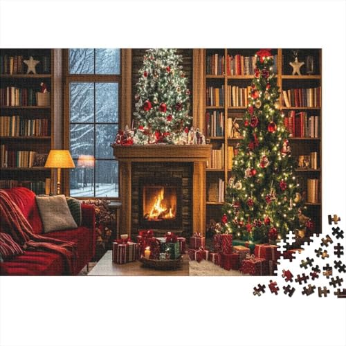 Weihnachtsbaum 500 Stück Holzpuzzles Kniffel Spaß Für Die Ganze Familie Komfortable Zimmer Handgefertigte DIY-Anpassung Weihnachten Geschenke Familie Wanddekoration 500pcs (52x38cm) von RTTGKMYPL