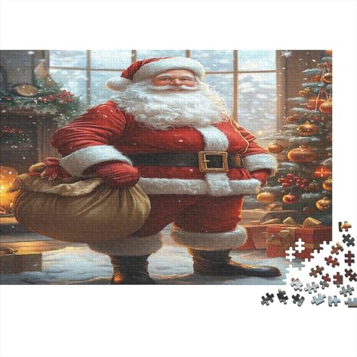 Weihnachtsmann 500 Stück Holzpuzzles Familien-Puzzlespiel Handgefertigte DIY-Anpassung Puzzle-Geschenk Familie Wanddekoration 500pcs (52x38cm) von RTTGKMYPL