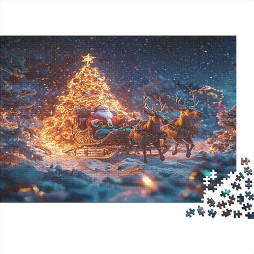 Weihnachtsmann 500 Stück Holzpuzzles Geschicklichkeitsspiel Für Die Ganze Familie Handgefertigte DIY-Anpassung Geburtstag Geschenke Familiendekorationen 500pcs (52x38cm) von RTTGKMYPL