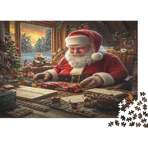 Weihnachtsmann 500 Stück Holzpuzzles Kniffel Spaß Für Die Ganze Familie Handgefertigte DIY-Anpassung Paar Liebhaber Geschenke Familiendekorationen 500pcs (52x38cm) von RTTGKMYPL