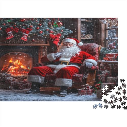 Weihnachtsmann 500 Stück Holzpuzzles Kniffel Spaß Für Die Ganze Familie Handgefertigte DIY-Anpassung Puzzle-Geschenk Familiendekorationen 500pcs (52x38cm) von RTTGKMYPL