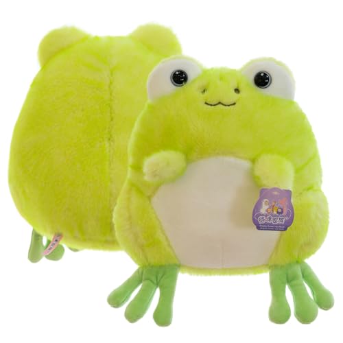 RTUHCSP Frosch Gefüllte Plush Toy, Süße Plüschtiere Frosch Soft Frosch Stofftier, Kawaii Frosch Plüsch Flauschiges Frosch Dekoration Kissen Tier Weiche Puppe Geschenk Fur Mädchen Kinder - 22cm von RTUHCSP