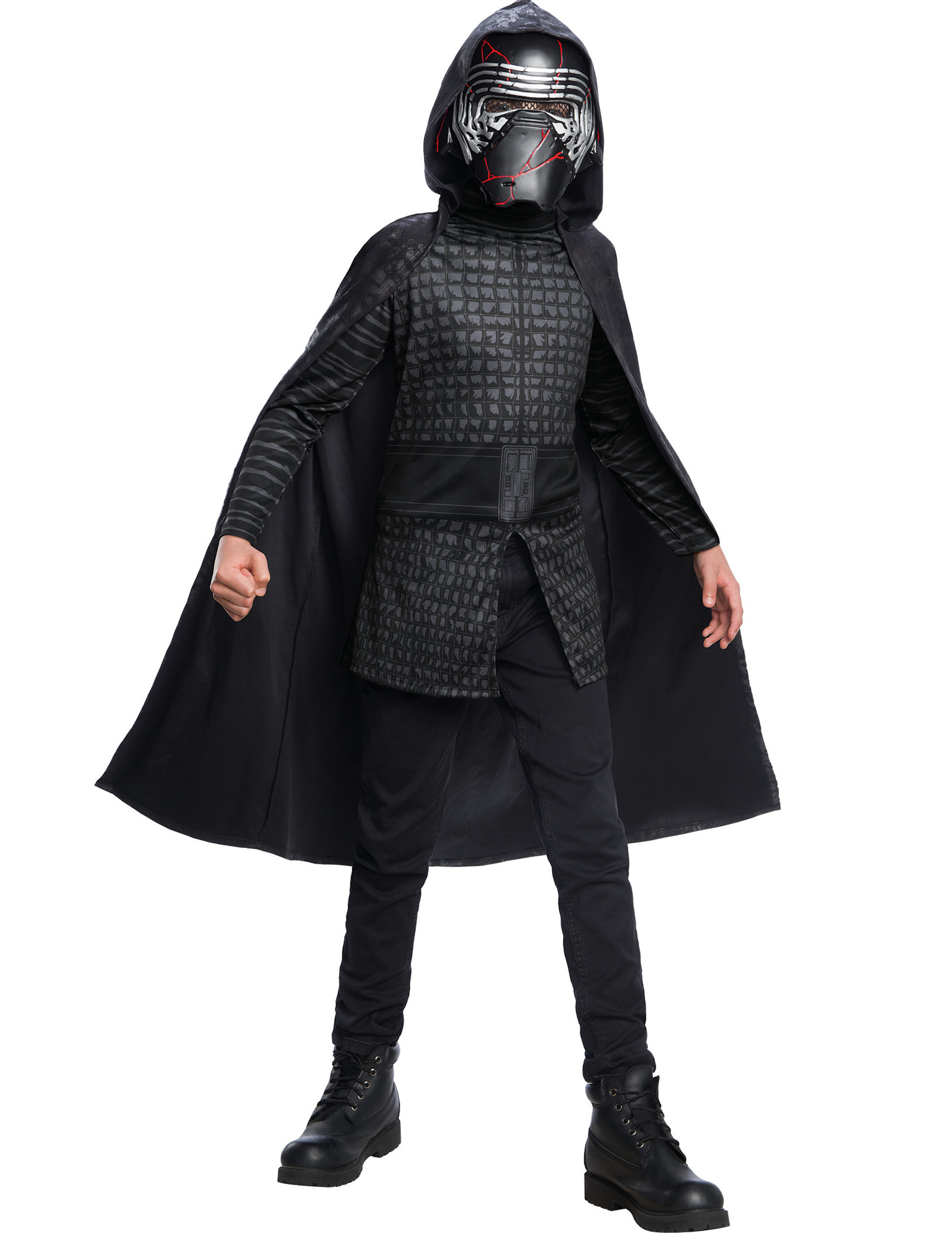 Klassisches Kylo Ren Kinderkostüm Star Wars IX schwarz-grau von RUBIES ALL