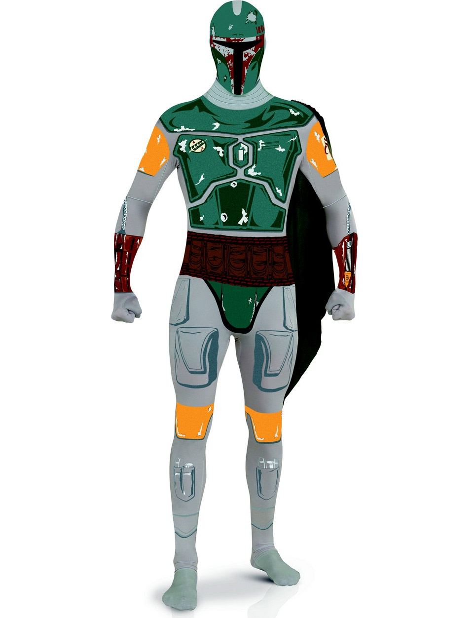 Boba Fett Second-Skin-Suit Star Wars-Kostüm weiss-grün von RUBIES FRANCE