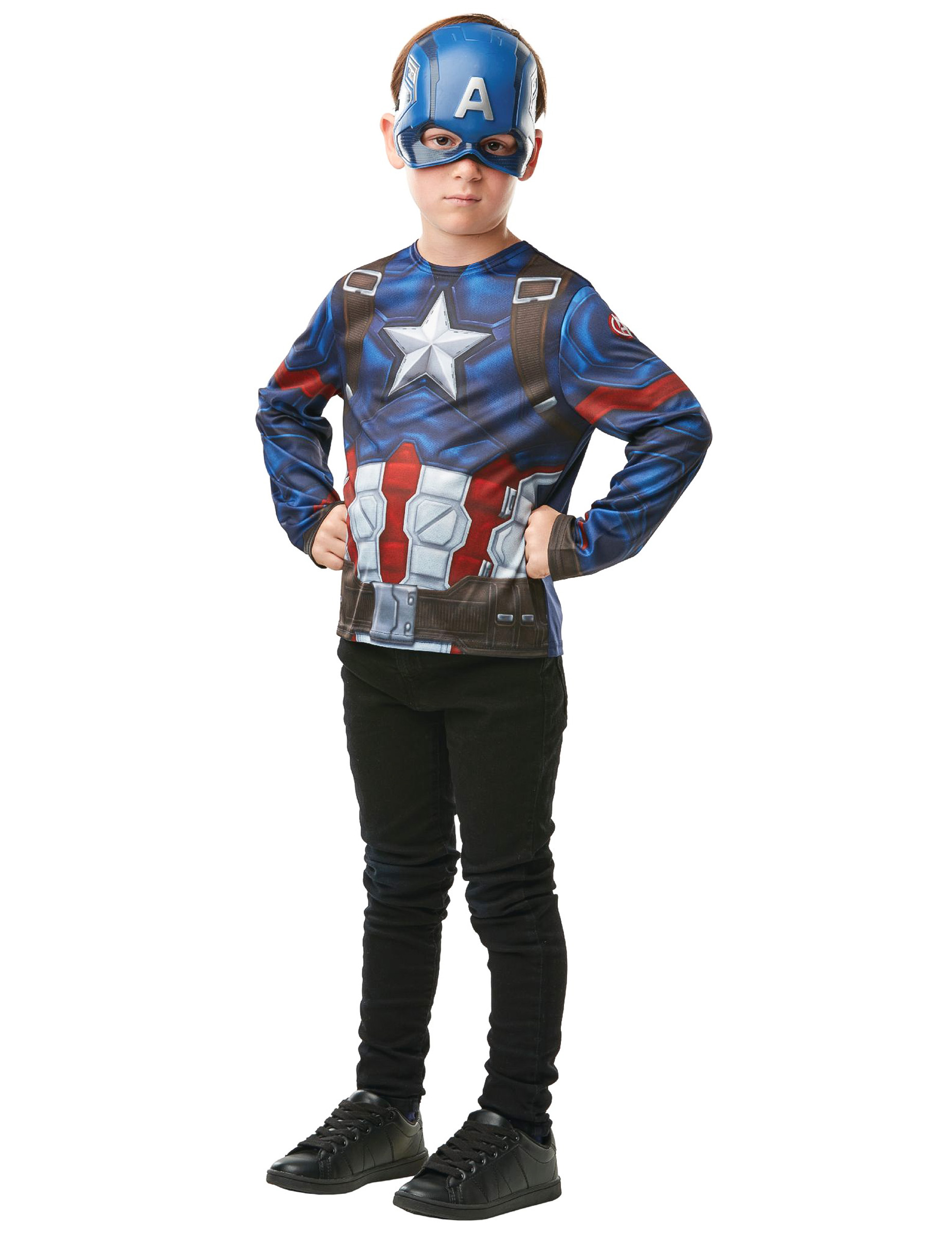 Captain America Kostümset für Kinder blau von RUBIES FRANCE