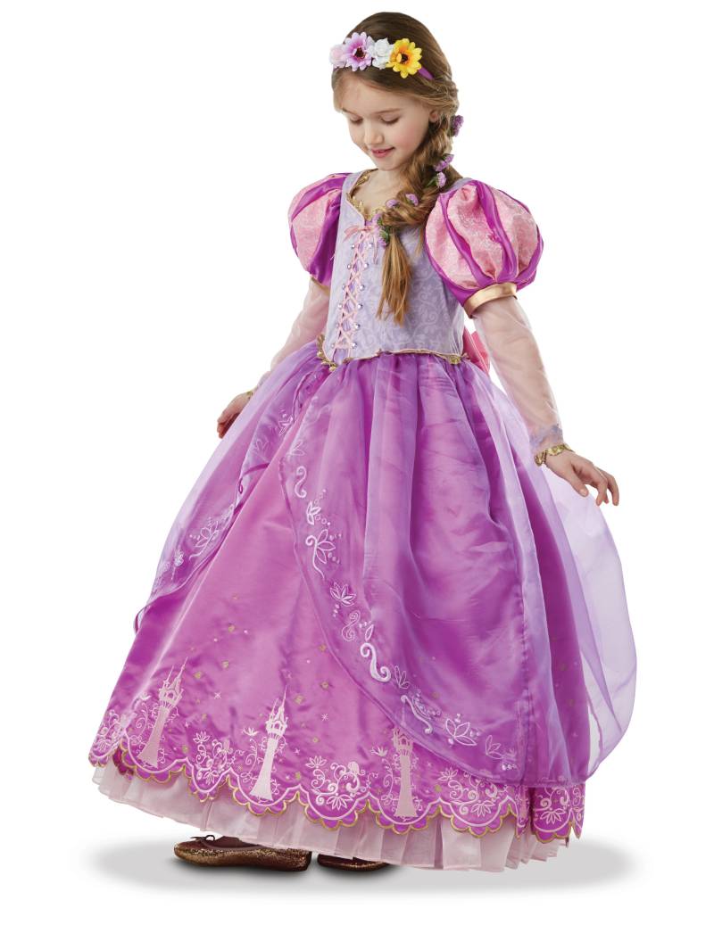 Hochwertiges Prinzessin Rapunzel Lizenzkostüm für Mädchen rosa-violett von RUBIES FRANCE