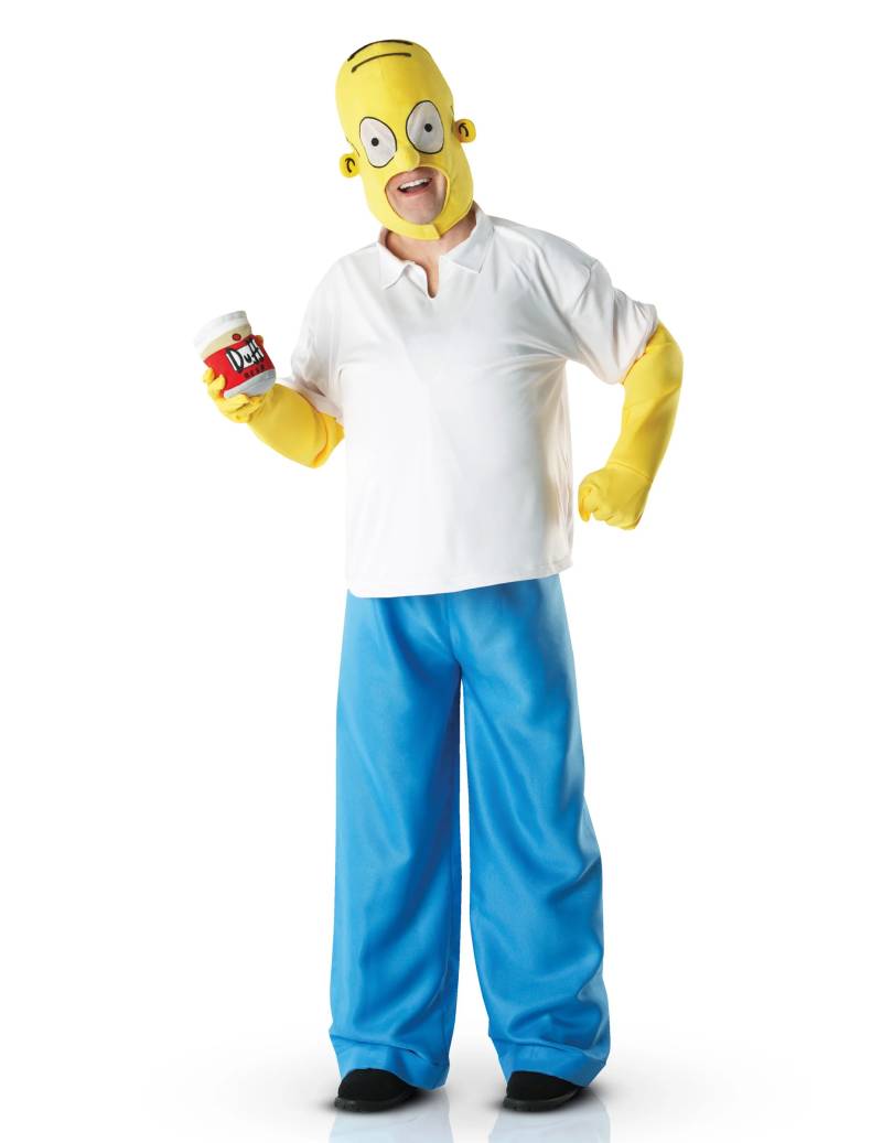 Homer Simpson Lizenzkostüm Deluxe blau-weiss von RUBIES FRANCE