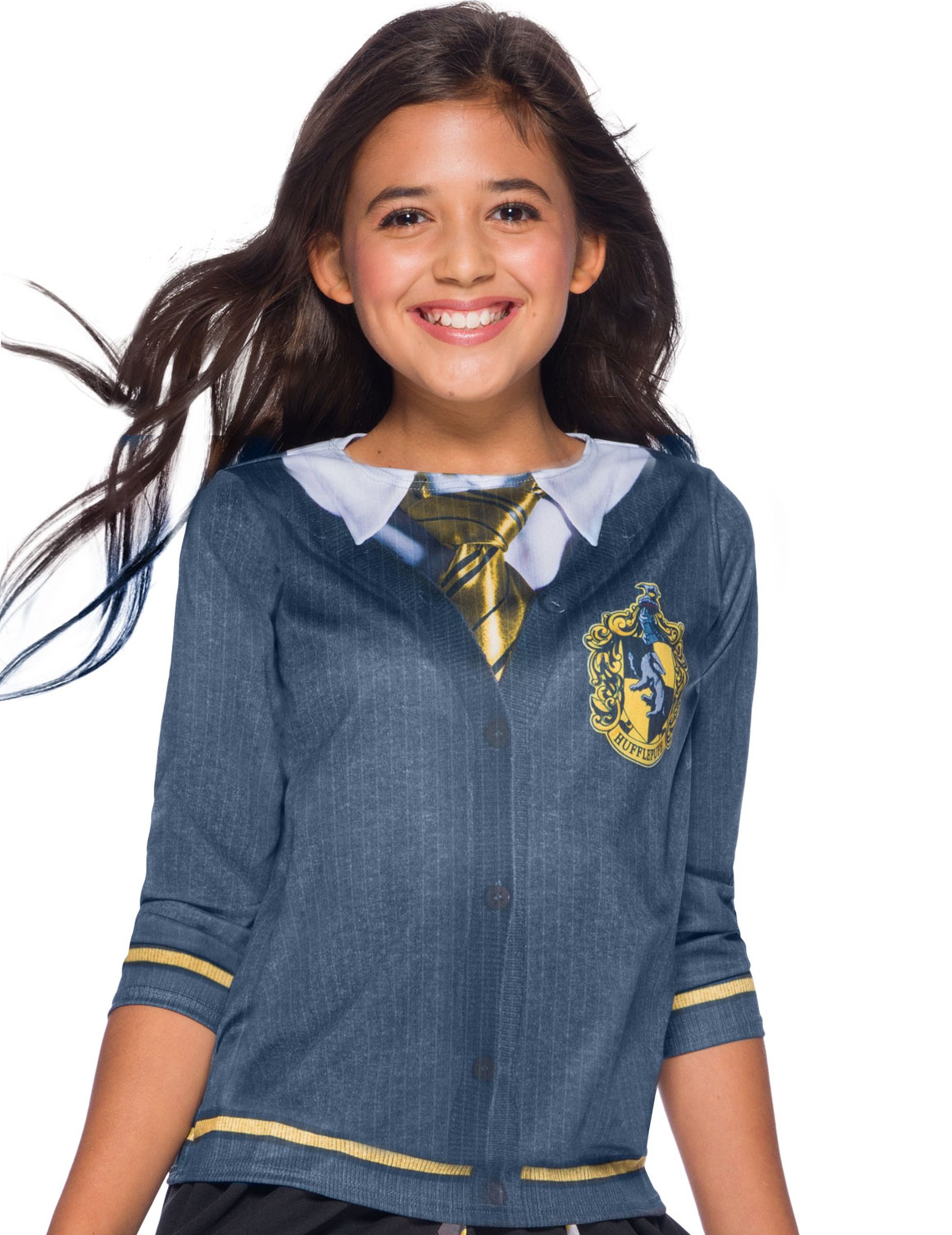 Hufflepuff-Schuluniform für Kinder Harry Potter blau-weiß-goldfarben Hufflepuff-Schuluniform für Kinder Harry Potter blau-weiß-goldfarben von RUBIES FRANCE