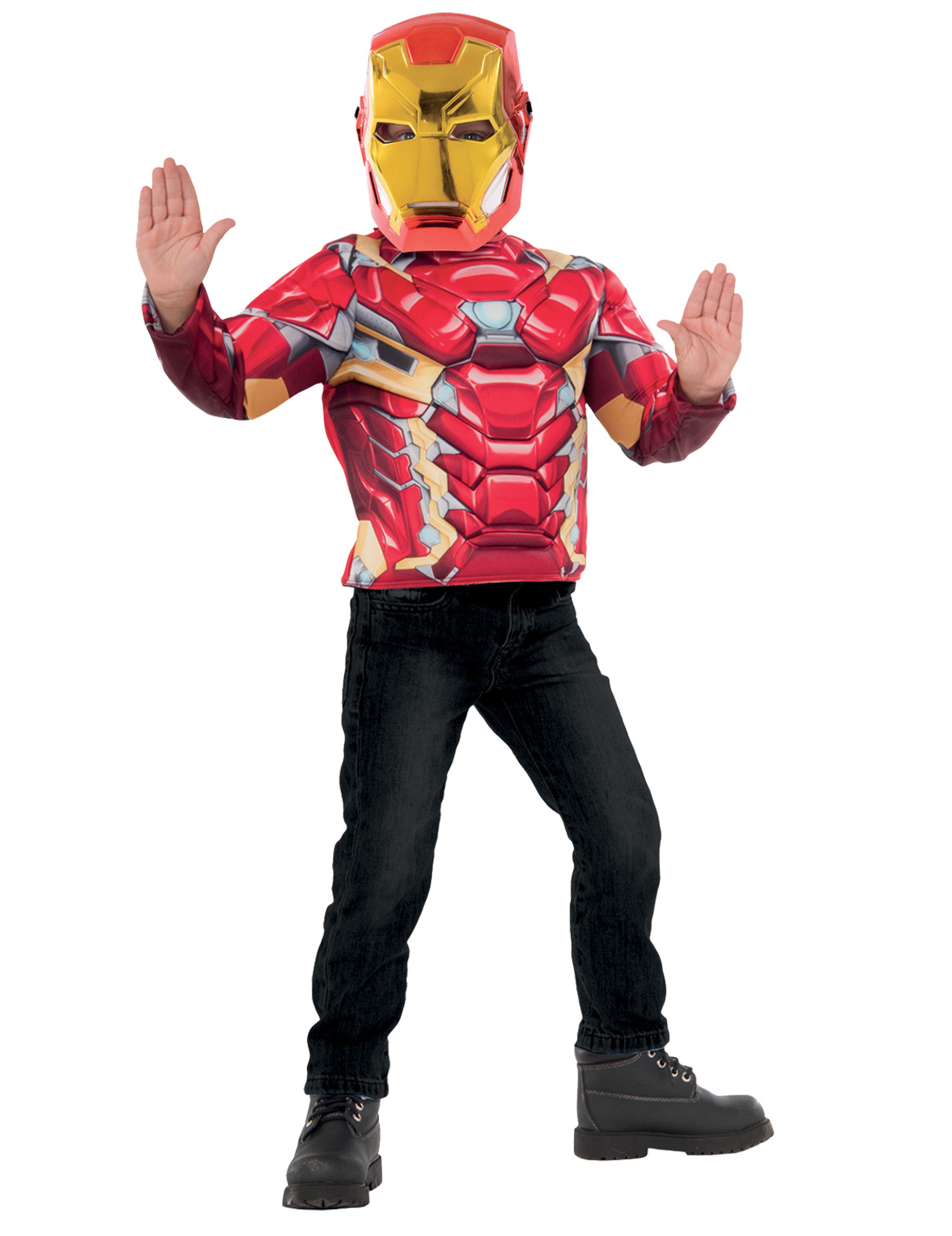 Iron Man Kostümset für Kinder Oberteil Maske von RUBIES FRANCE