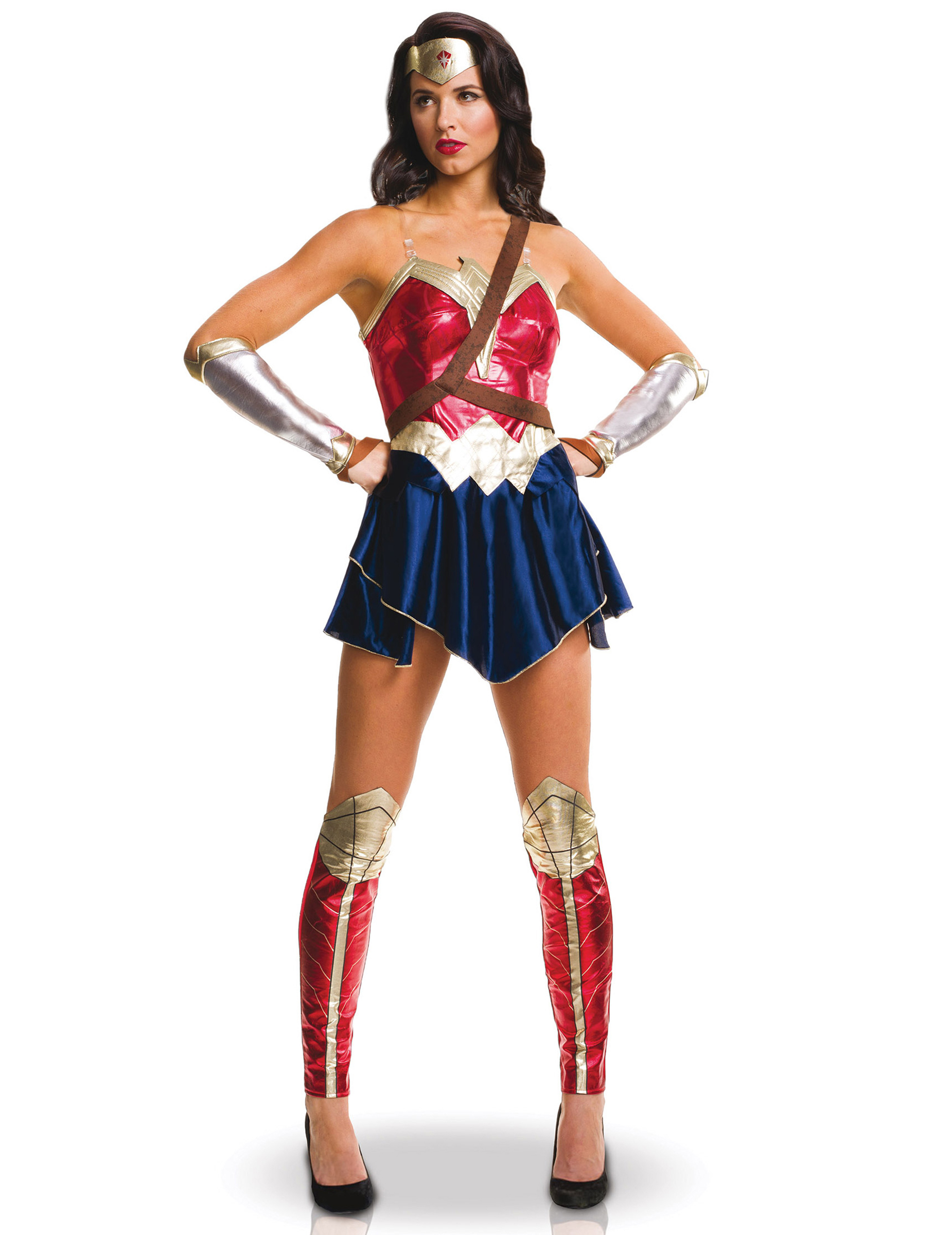 Justice League Wonder Woman Damenkostüm Lizenzware blau-gold-rot von RUBIES FRANCE