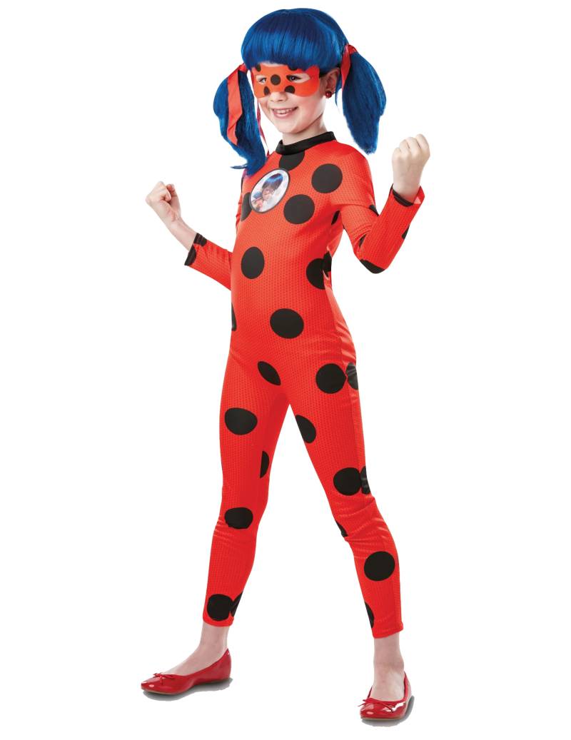 Ladybug-Kostüm für Kinder Overall mit Maske rot-schwarz von RUBIES FRANCE