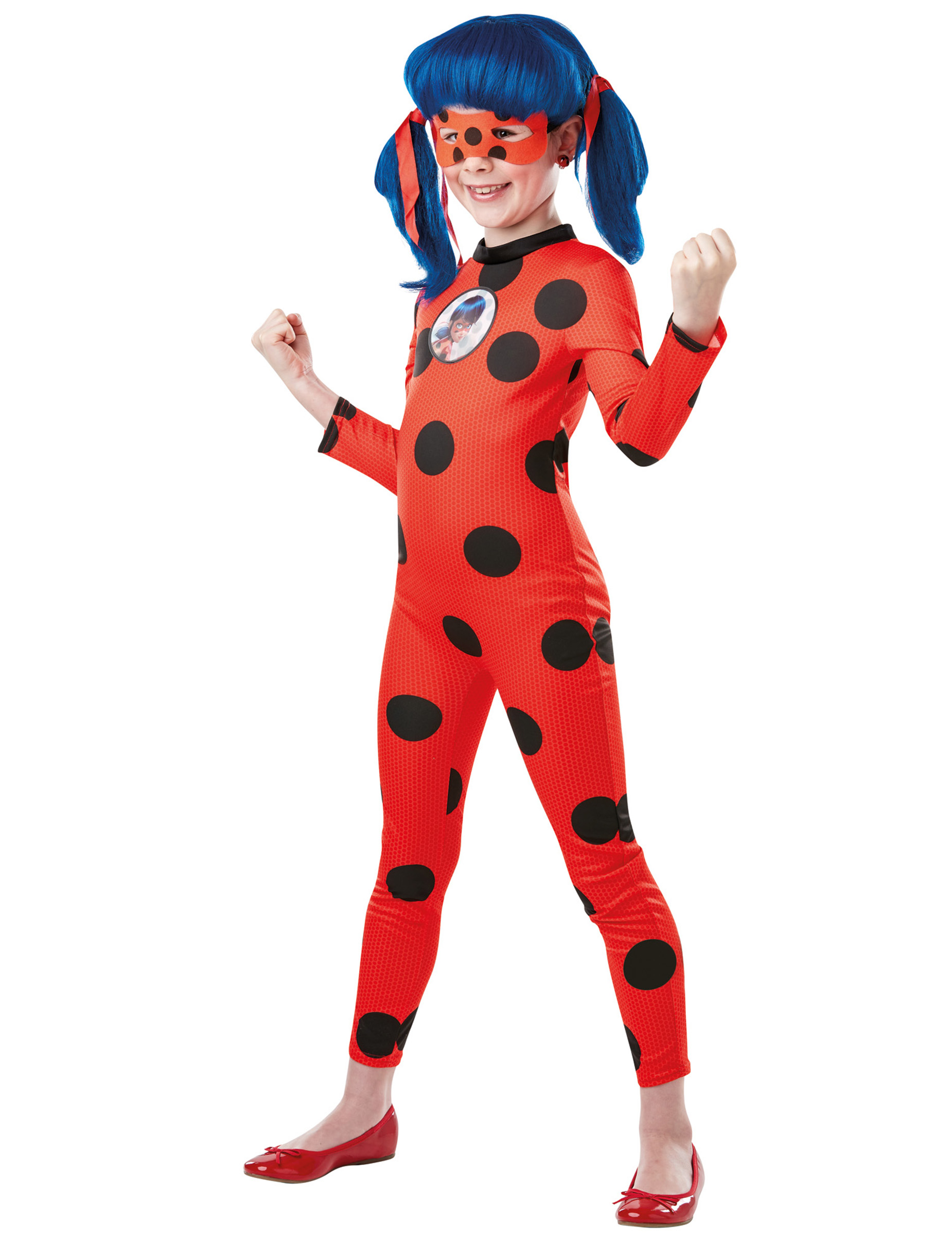 Ladybug-Kostüm für Kinder Overall mit Maske rot-schwarz Ladybug-Kostüm für Kinder Overall mit Maske rot-schwarz von RUBIES FRANCE