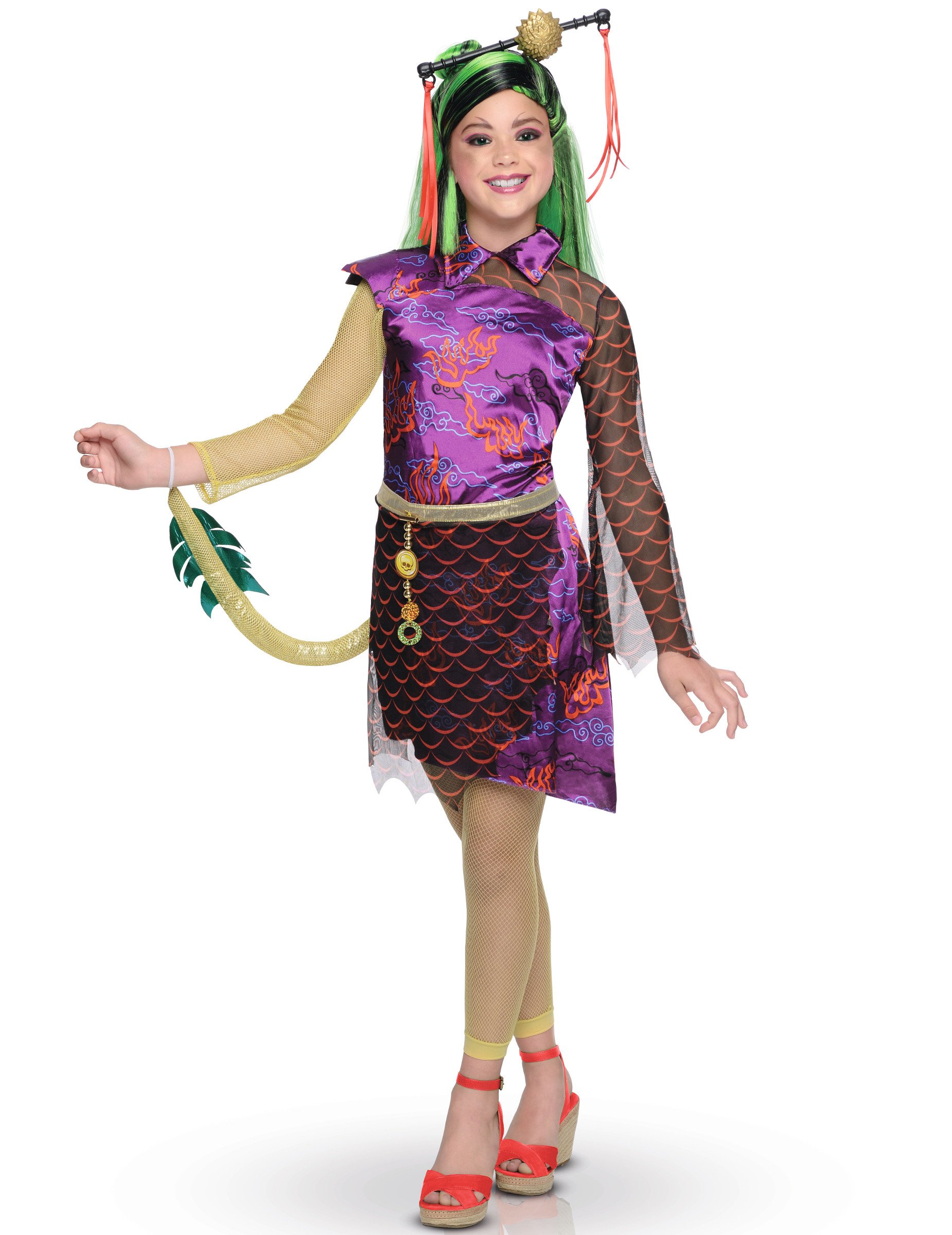 Monster High Jinafire Mädchen-Kostüm Lizenzkostüm 2-teilig bunt Monster High Jinafire Mädchen-Kostüm Lizenzkostüm 2-teilig bunt von RUBIES FRANCE