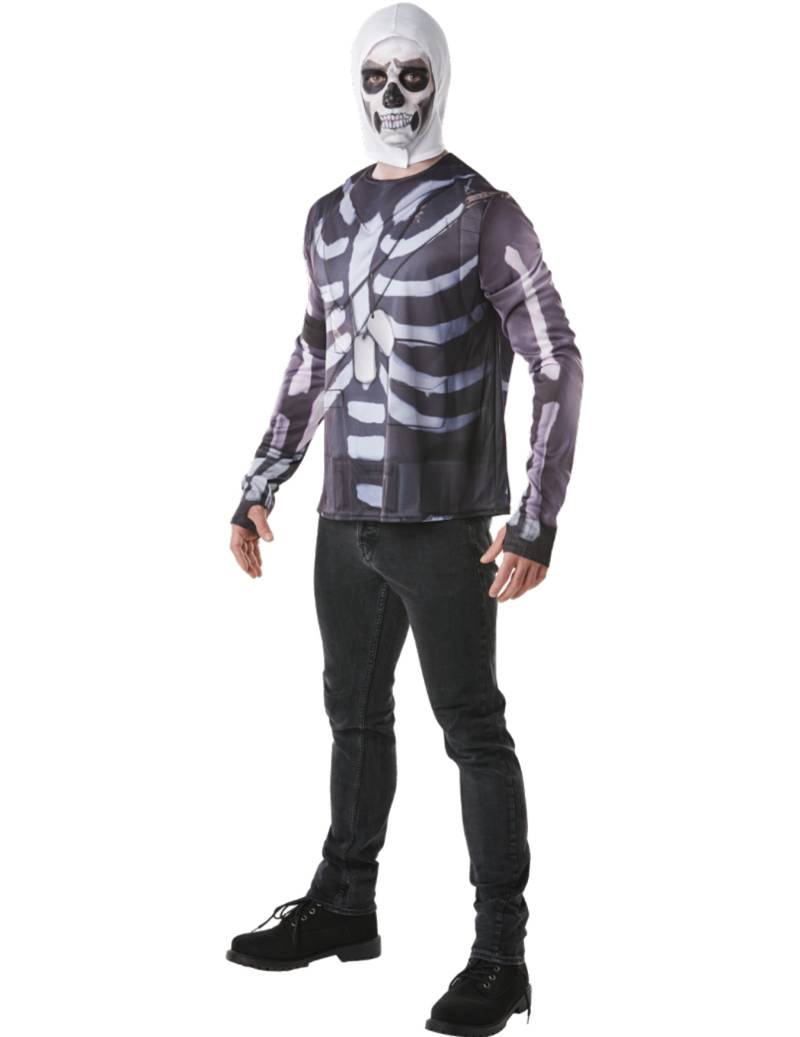 Skull Trooper-Kostüm für Herren Fortnite Faschingskostüm schwarz-weiss von RUBIES FRANCE