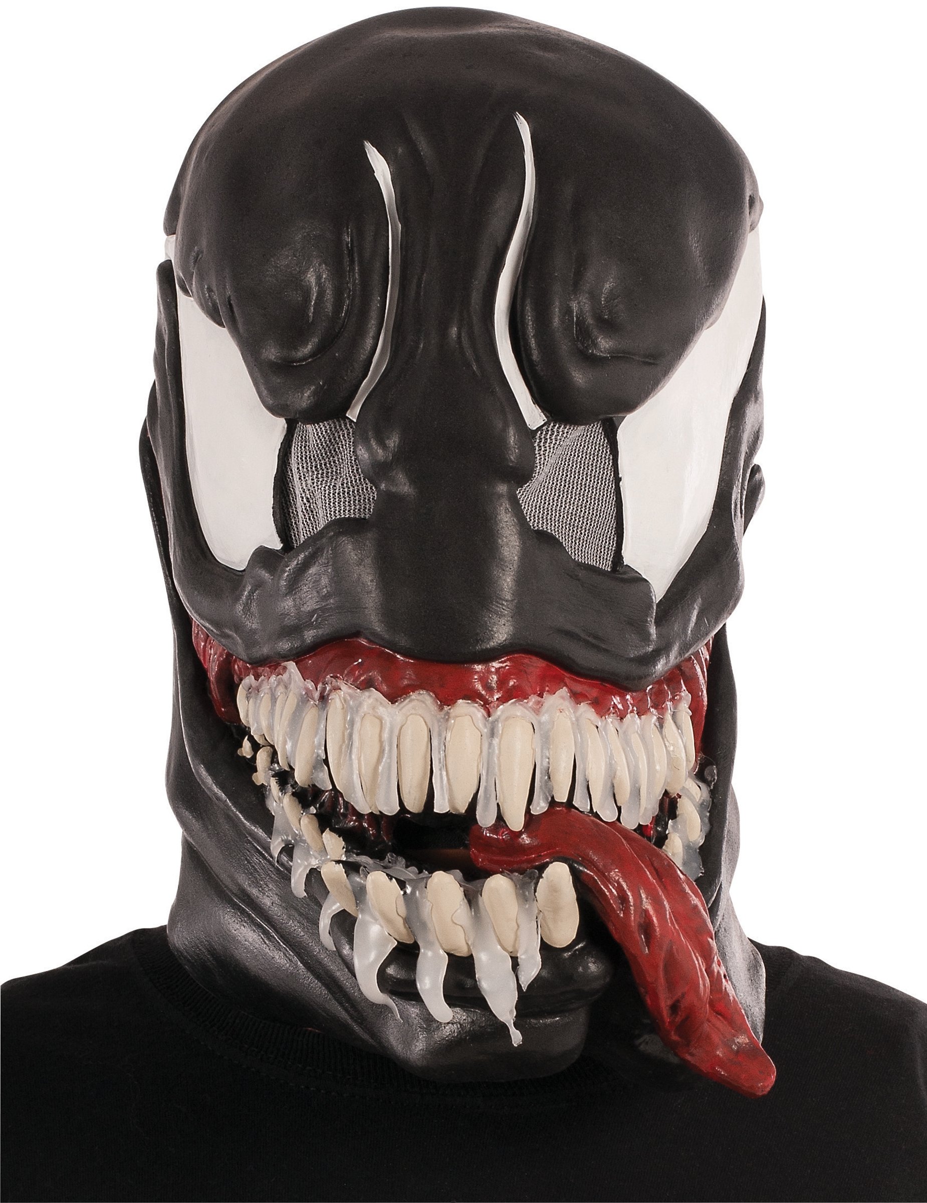 Venom Maske Marvel Latexmaske für Erwachsene schwarz-weiss-rot von RUBIES FRANCE