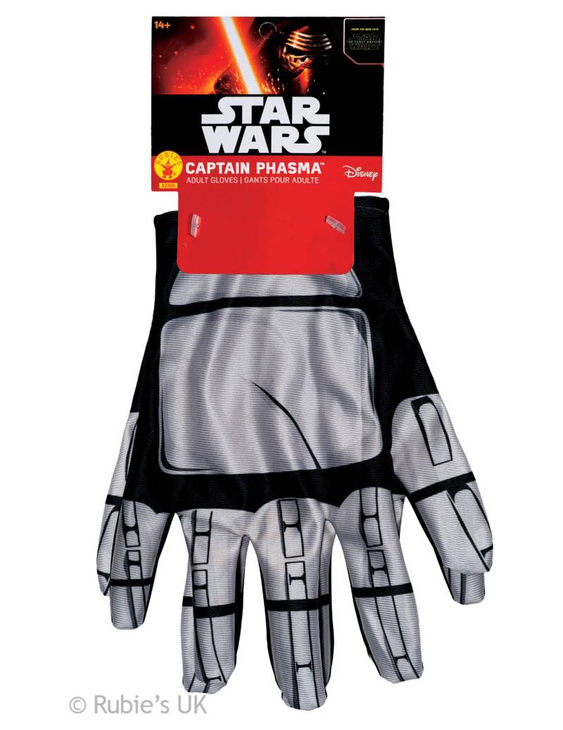 Captain Phasma-Handschuhe Star Wars Accessoire silber-schwarz von RUBIES UK