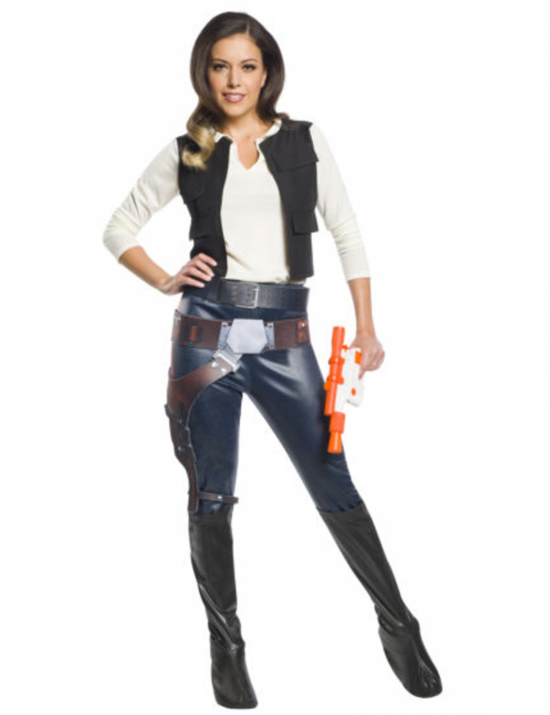 Han Solo-Kostüm für Damen Star Wars Faschingskostüm blau-weiss-schwarz von RUBIES USA