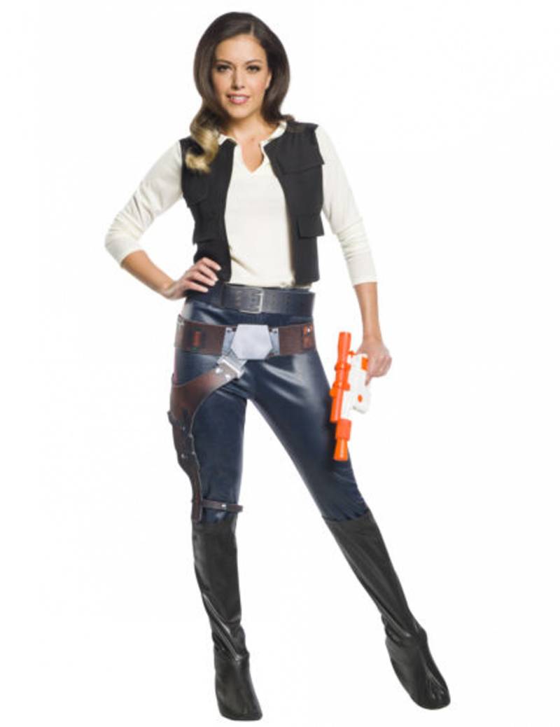 Han Solo-Kostüm für Damen Star Wars Faschingskostüm blau-weiss-schwarz von RUBIES USA